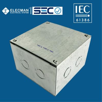 Chine les boîtes électriques du CEI 61386 en acier de 150x150x100mm pour extérieur imperméabilisent à vendre