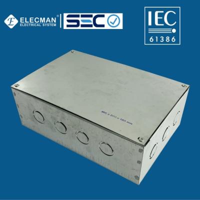 China IEC 61386 Steel Cable Junction Large Waterproof Electrical Box 300*200*100mm for sale