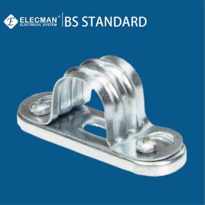 China BS4568 20mm-32mm Galvanized Steel Spacer Bar Saddle Electrical With Base for sale
