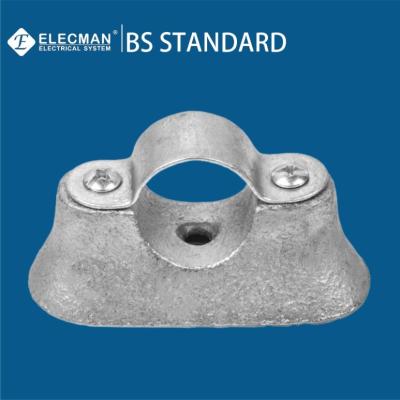 China BS4568 20mm-32mm Hospital Saddles Galvanised With Base for sale