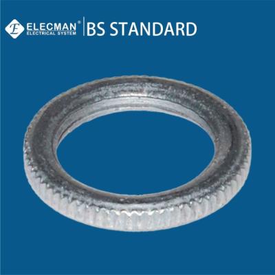 China Galvanized Steel Milled Edge Conduit Lock Ring Locknut Electrical BS4568 20mm-25mm for sale