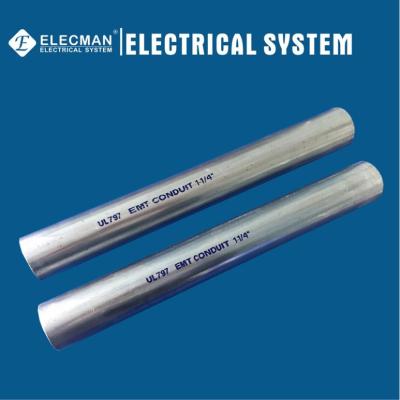 China Hot Dipped Galvanized Steel EMT Conduits For Electrical Cable UL797 ANSI 80.3 for sale