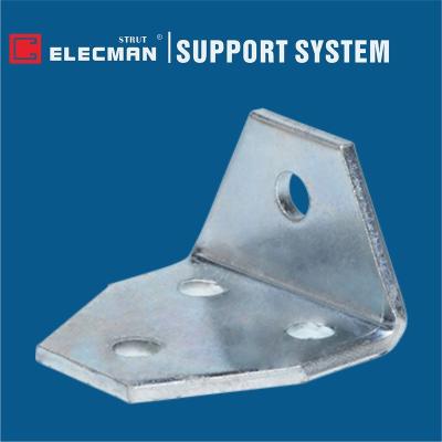 China 4 encaixes de aço galvanizados furo L conector do ângulo do suporte do metal do suporte à venda