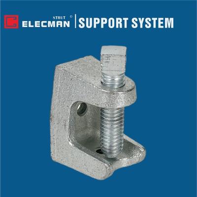 China Malleable Iron Heavy Duty Single Screw Pipe Beam Clamp 2 Hole Type for sale