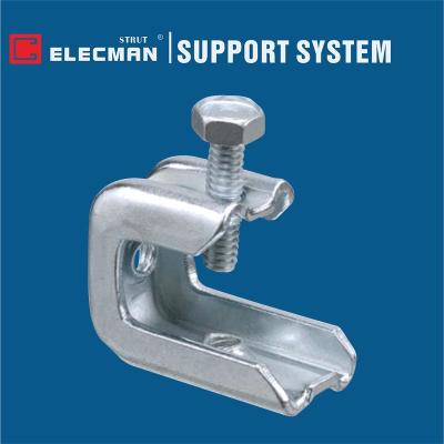 China Steel Single Screw Beam Clamps 2 Hole Threaded Type for sale