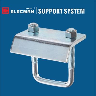 China U Bolt Type Strut Channel to Beam Beam Clamps Zinc Plated Steel for sale