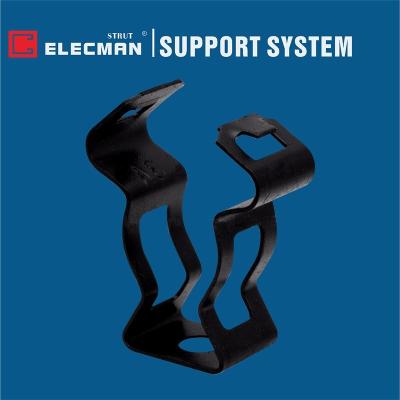 China Electrophoresis Steel Black Conduit Pipe Hangers Clamp Conduit To Beam Fastener for sale