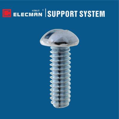 China Galvanized Carbon Steel Slotted Strut Fasteners Round Button Head Cap Screw for sale