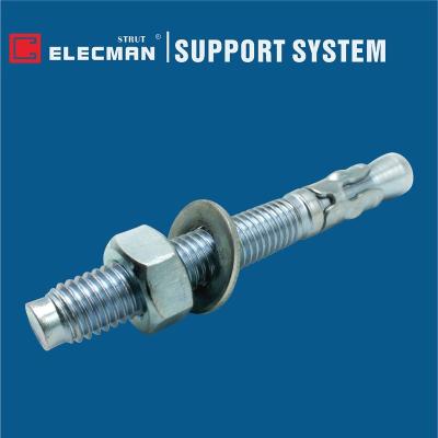 China Zinc Plated Carbon Steel Stainless Steel Strut Fasteners Wedge Anchor Bolts for sale