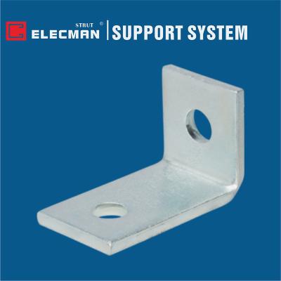 China ELECMAN Stainless Steel Corner 90 Degree Angle Strut Bracket Two Holes for sale