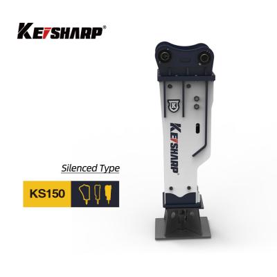 China Silenced Type  100mm Chisel Hydraulic Breaker For 10 Ton Excavator for sale