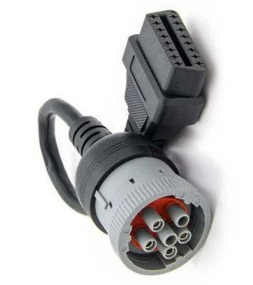 China Zware trekker bedrading harnas 6 pin OBD kabel Adapter auto diagnostische kabel Te koop