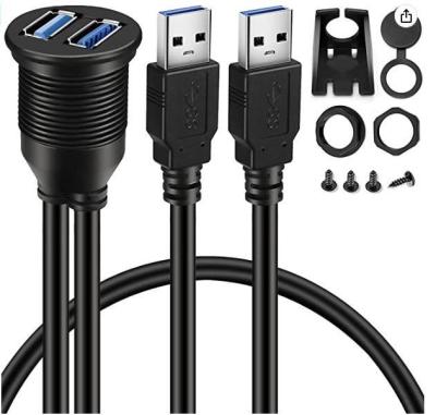 중국 ODM 케이블 와이어 허런 두 USB 확장 케이블 자동차 대시 마운트 판매용