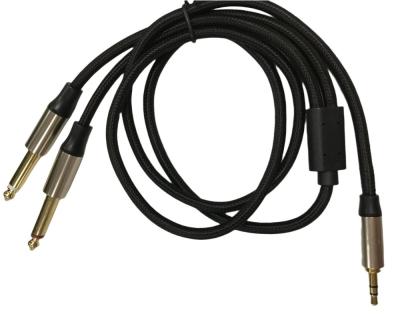 China OEM Auto Wiring Harness Assembly Mono 6.5 Jack To Stereo 3.5 Jack Audio Cable for sale