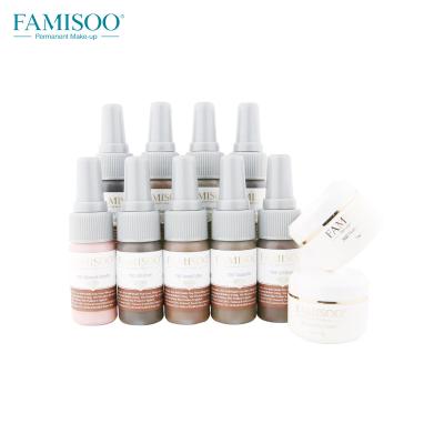 China 15ml/Bottle Famisoo Permanent Makeup Kit Liquid Pigment Set For Eyebrow for sale