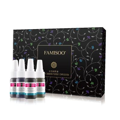China Famisoo Pure Plant Permanent Makeup Tattoo Ink Sets For 3D Eyebrow for sale