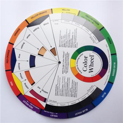 China Tarjeta de papel redonda de la rueda de color del pigmento de la paleta de los accesorios del tatuaje de la mezcla en venta