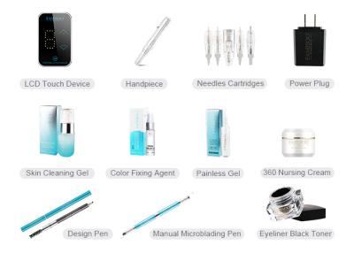 China Equipo permanente del maquillaje con las agujas y los accesorios del pigmento de la máquina del tatuaje en venta