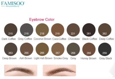 China Pure Organic Permanent Makeup Ink Pigment For Eyebrows 14 Colors Long Lasting for sale