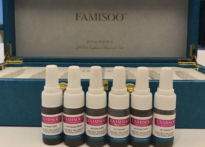 China Famisoo Permanent Makeup Eyebrow Pigment Kit For Manual Pen And Machines for sale