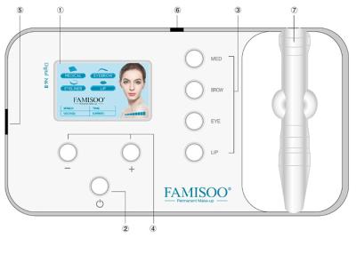 China Pantalla a color blanca para el equipo permanente de la máquina del maquillaje con el recurso seguro de la batería 10 horas en venta