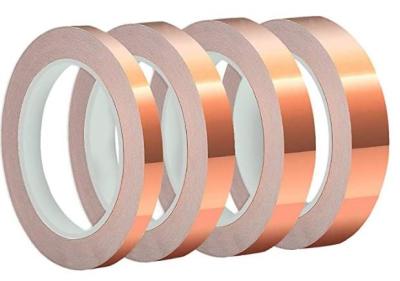 China Copper Foil Adhesive Tape Conductive Single Sided 0.3-2mm   4 Sizes for sale
