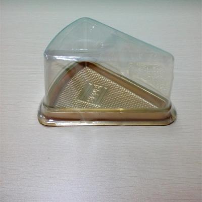 China Takeout Package BOPS Plastic Cake Boxes Sandwich Pie Wedge Container for sale