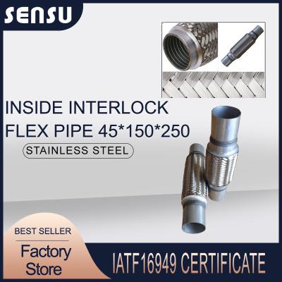 China Flexibilidade alta CarID tubulação flexível de aço inoxidável 45*150*250mm de Flex Pipe Anti Corrosion /Exhaust da exaustão de 1,5 polegadas à venda