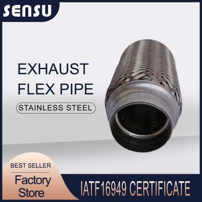 China Double Braids Stainless Steel Flexible Exhaust Pipe Polished for sale