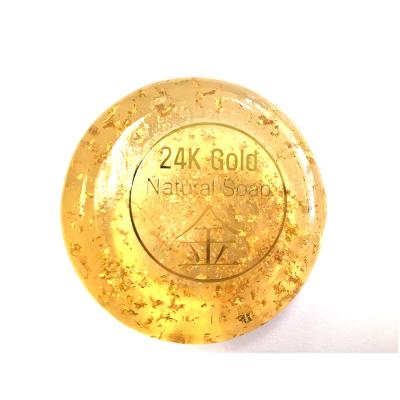 China Handmade Whitening 24k Gold Glutathione Soap Body Care For Cleansing for sale