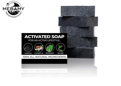 China Activated Charcoal Tea Tree Soap Bar Safe On Dry , Oily Or Combination Skin for sale