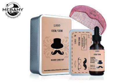 China Natural Men Beard Care Kit Includes Beard Oil 60ml / Beard Balm 2.82oz / Wooden Comb for sale