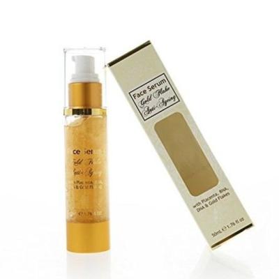 China MSDS 50ml Organic Face Serum Gold Flake 5% Hyaluronic Acid for sale