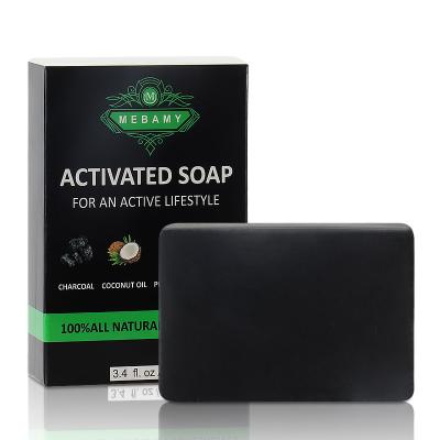 China RSPO Organic Handmade Soap Activatted Bamboo Charcoal Body Bath Soap Bar for sale