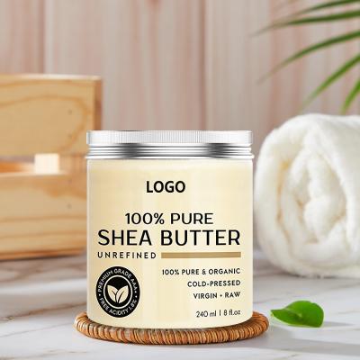 Chine Crème hydratante quotidienne de peau Shea Butter Hair Body Dry de soulagement organique naturel pur de peau de 100% à vendre
