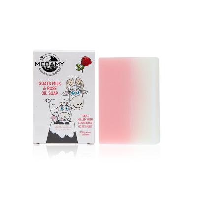 China Private label Goat Milk Rose Soap For All - Skin Whitening Custom Packaging for sale