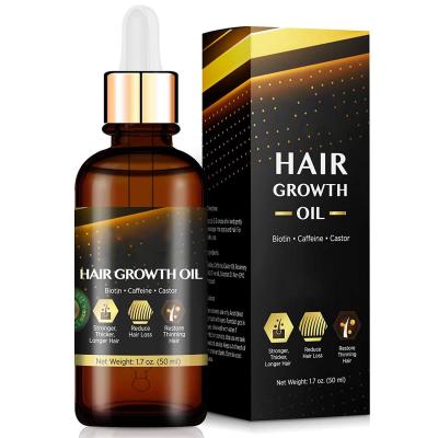 China Private Labe Hair Growth Oil With Caffeine, Biotin For Stronger, Thicker, Longer for sale