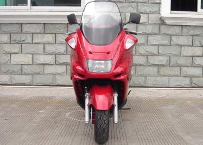 China Red Motor Powered Scooter With Hand Brake , Motor Scooter 150cc With Strong Light for sale