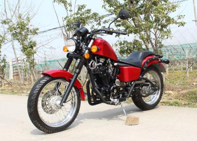 China Red 250cc Chopper Motorcycle 90 km / H Low Oil Consumption With 5 Manual Transmission for sale