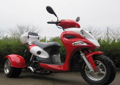 中国 50cc三車輪のオートバイ大きい後部箱が付いている空気によって冷却される単一シリンダー4ストロークSOHC 販売のため