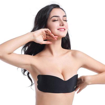 China Niris Lingerie Women Push UP Strapless Self Adhesive polyamide Silicone One Piece Invisible Bra for sale