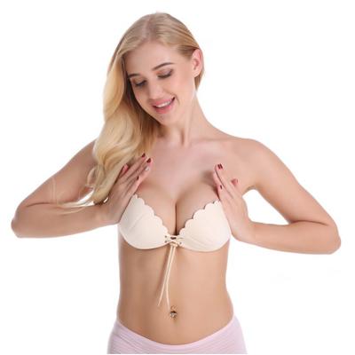 China Niris Lingerie Polyamide invisible silicone adhesive backless bra strapless push up bra for sale
