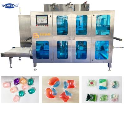 China Automatic PVA Water Soluble Film Liquid Detergent Pod Making Machine for sale