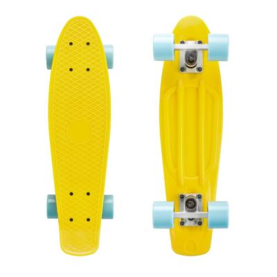 China 22inch Penny Board Skateboard Deck With Yellow Color For Beginners for sale