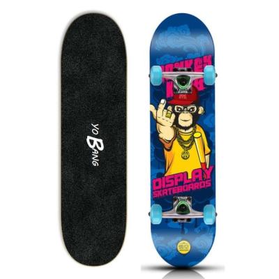 China China Skateboard supplier 7layers North Maple Complete Natural Wood Skateboard 31x8 Double Kick Concave for sale