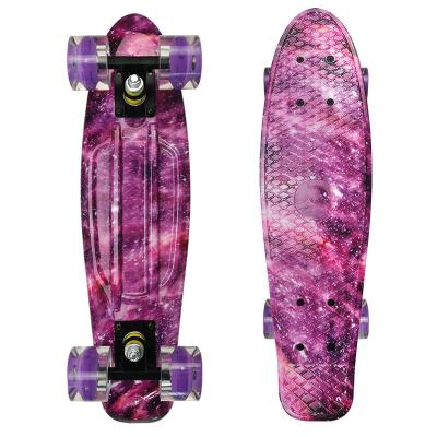China Cool 22inch Skateboard Penny Complete Skateboards With Flashing Wheel for sale