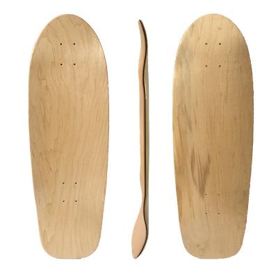 Chine bois d'érable de plate-formes de blanc de planche à roulettes de Longboard de vieille école de forme du coup-de-pied 28inch à vendre