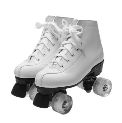 Chine Patin de rouleau extérieur unisexe de rouleau de lames blanches de patin avec allumer la roue pour des enfants d'adultes à vendre