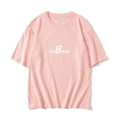 Chine T-shirt surdimensionné de coton de New Look d'habillement de planche à roulettes de bruit de hanche dans le rose pour les hommes à vendre