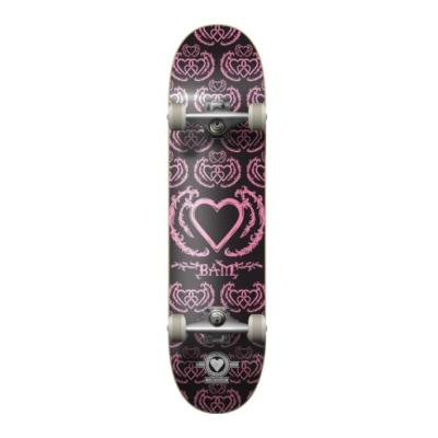 Китай Черный Bam Margera поставки сердца объединенный/розовый полный скейтборд - 8